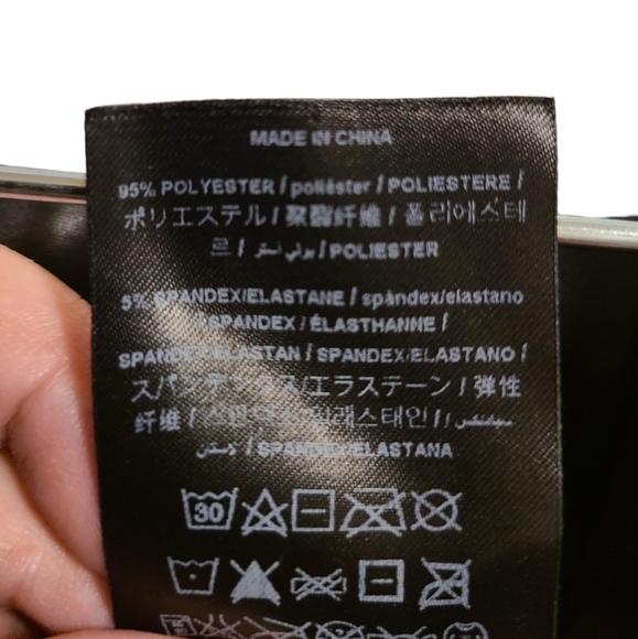 Guess leather-look leggings with sheer lace panels L - Picture 7 of 7